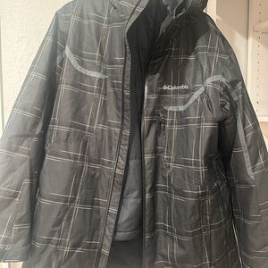 Columbia Snow Black Plaid Jacket